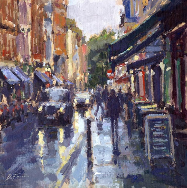 David Farren After the Rain, Soho, London original City landscape