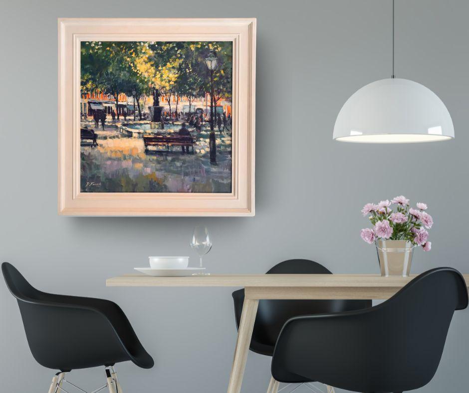 We offer complimentary worldwide shipping and cover all tariffs and import taxes for this artwork. This exceptional artwork is currently on display and available for sale at Signet Contemporary Art Gallery and online.

Glowing with the chromatic