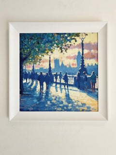 Afternoon Shadows - original impressionism London painting - contemporary art