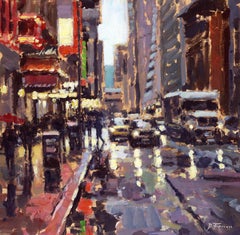Early Evening,  W43rd Street  original City landscape painting