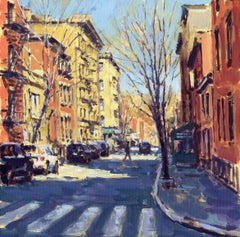 David Farren - Morning Light, West Village - original impressionism cityscape painting Morning Light, West Village - original impressionism cityscape painting