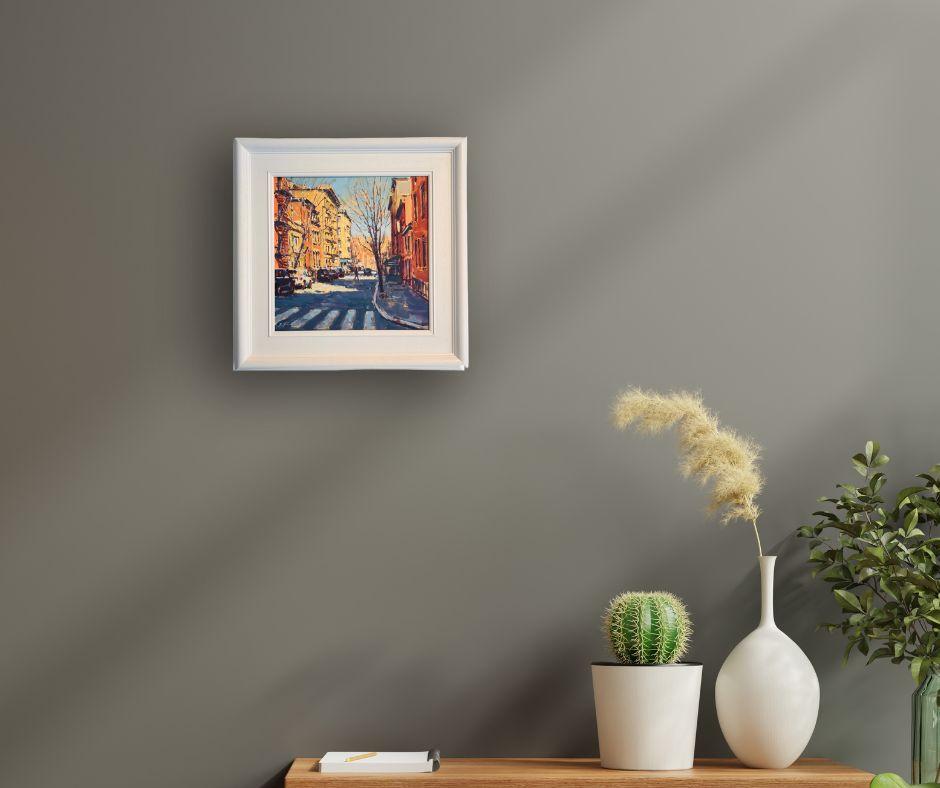 This exceptional artwork is currently on display and available for sale at Signet Contemporary Art Gallery and online.

Morning Light, West Village, New York celebrates the quiet drama of an urban street emerging into daybreak. David Farren’s