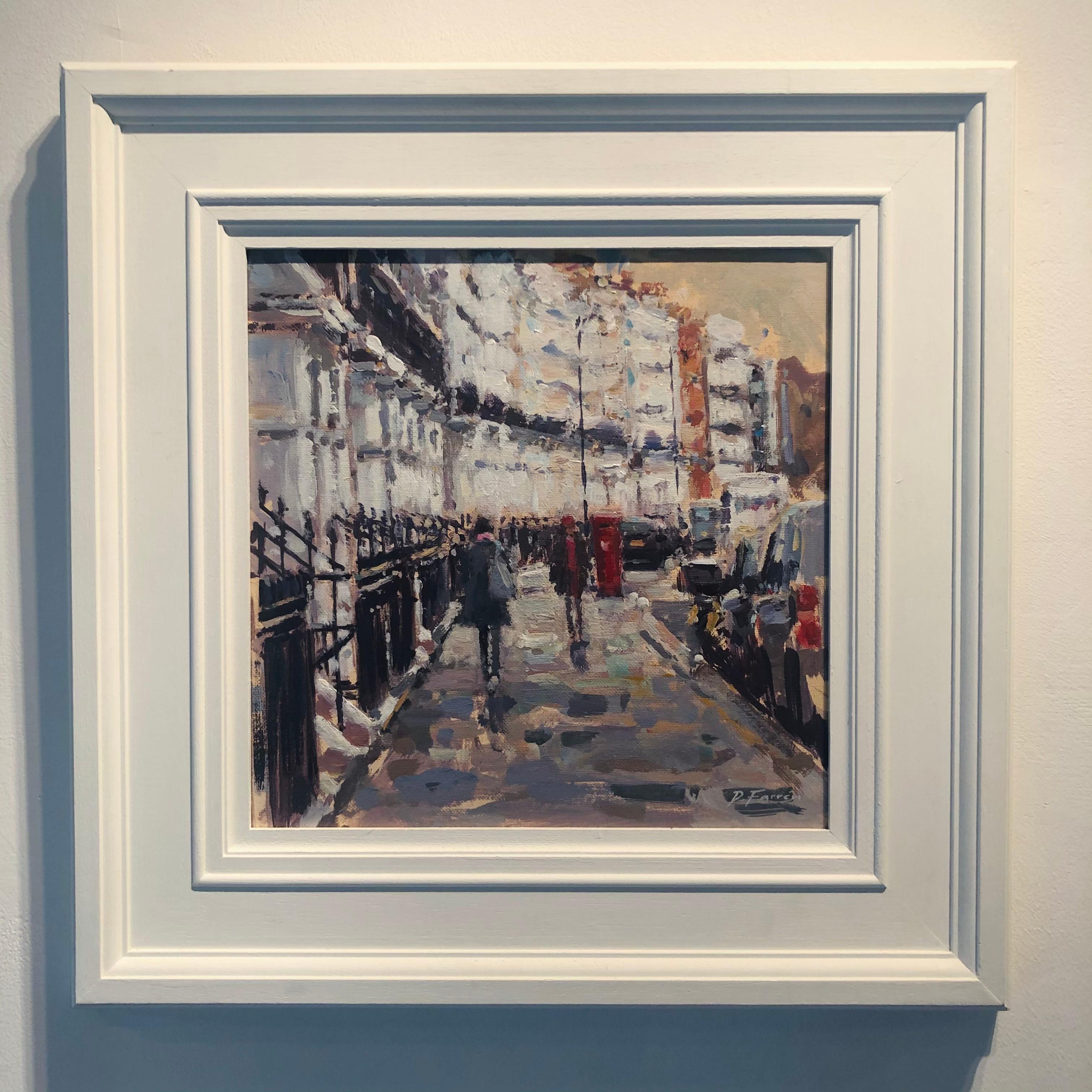 Oakley Street, Chelsea-original impressionism London painting-contemporary Art - Impressionist Painting by David Farren
