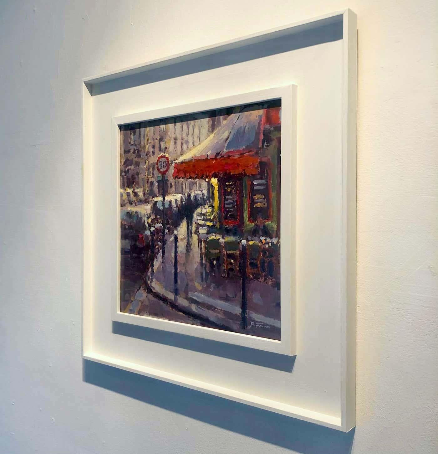 painting of cafe on corner