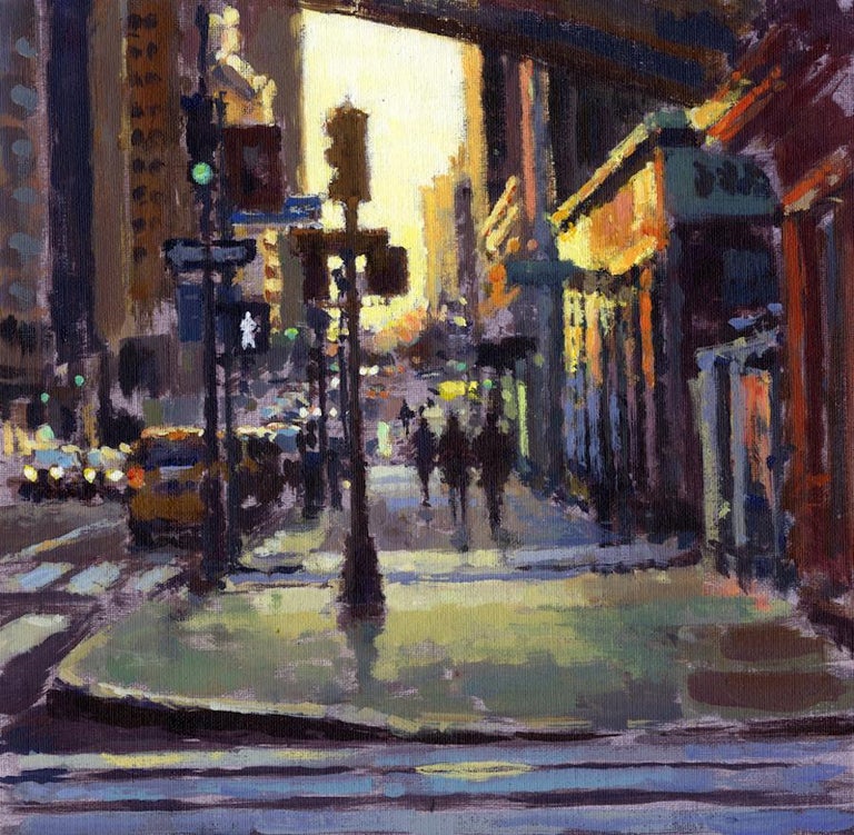 David Farren Sunrise E42nd Original City Landscape Painting