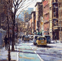 Winter Sun, Greenwich Village  original City landscape painting