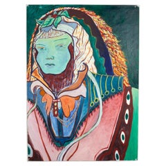 David Faulk, intitulé Aeschelina, acrylique sur papier 1984
