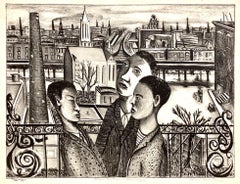 David David, Quartiere negro, Brooklyn, 1936-39, litografia WPA
