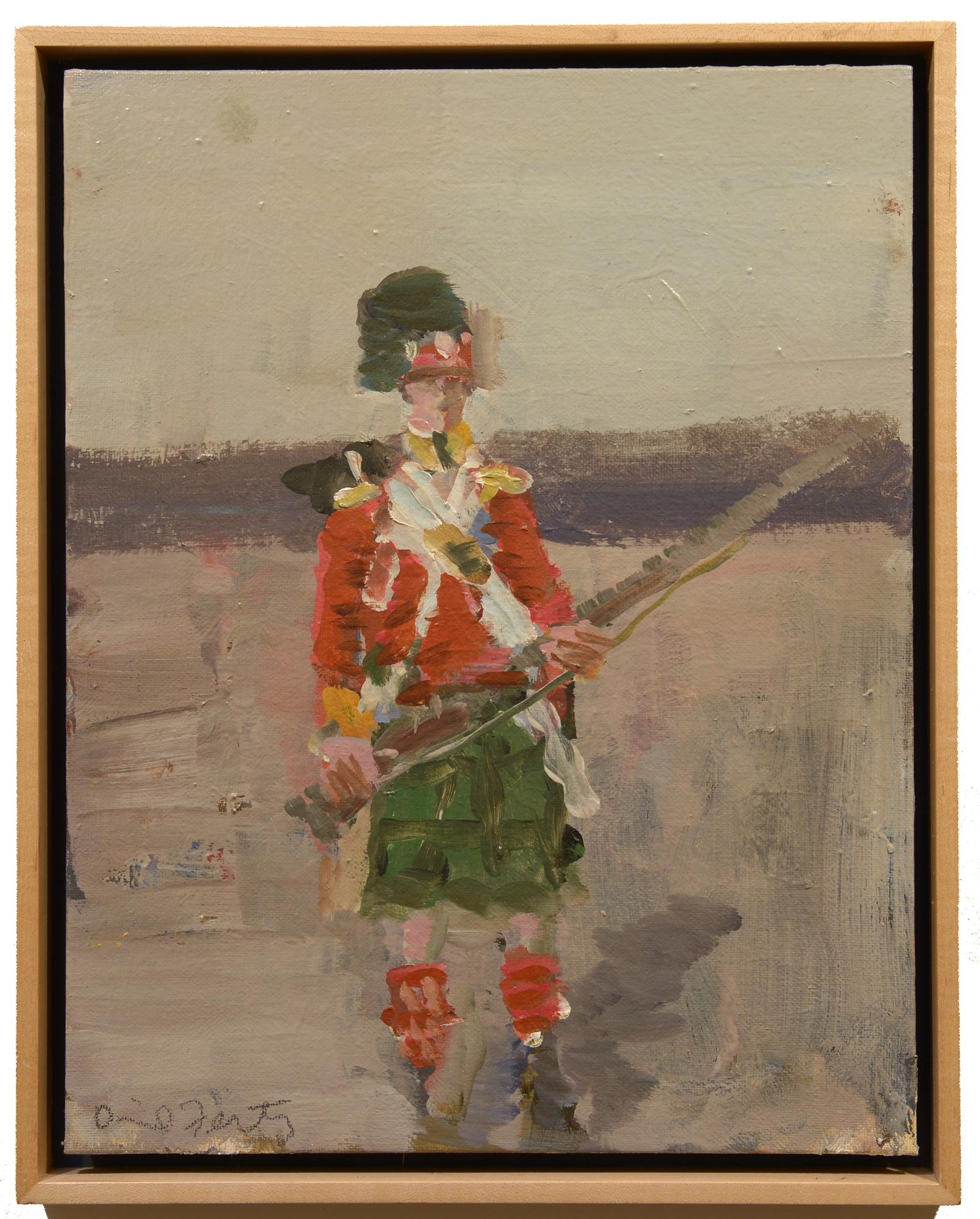 92nd Highlander, British, Soldier, Historical Dress, Figural – Painting von David Fertig