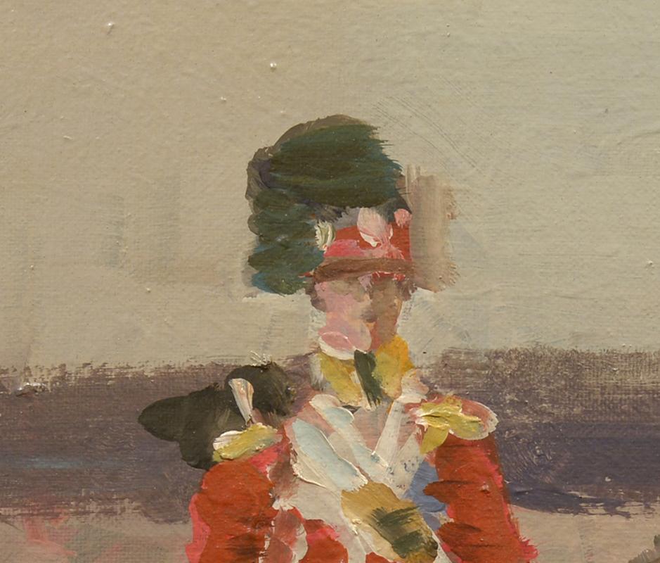 92nd Highlander, British, Soldier, Historical Dress, Figural (Braun), Portrait Painting, von David Fertig