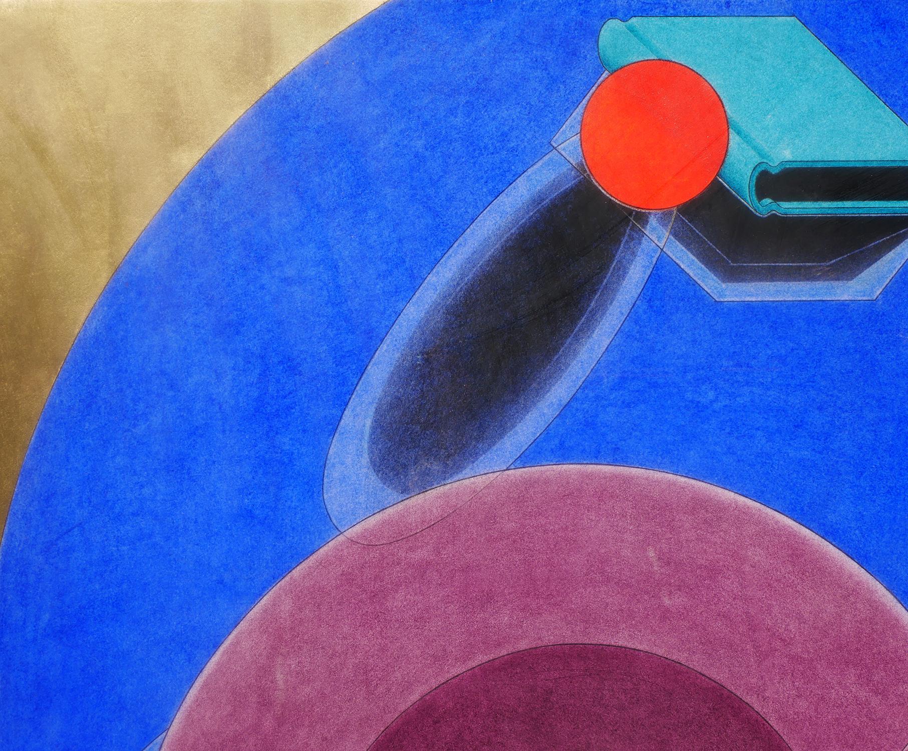 “Still Life in the Artists Studio” Modern Cubist Primary Toned Abstract Painting 8