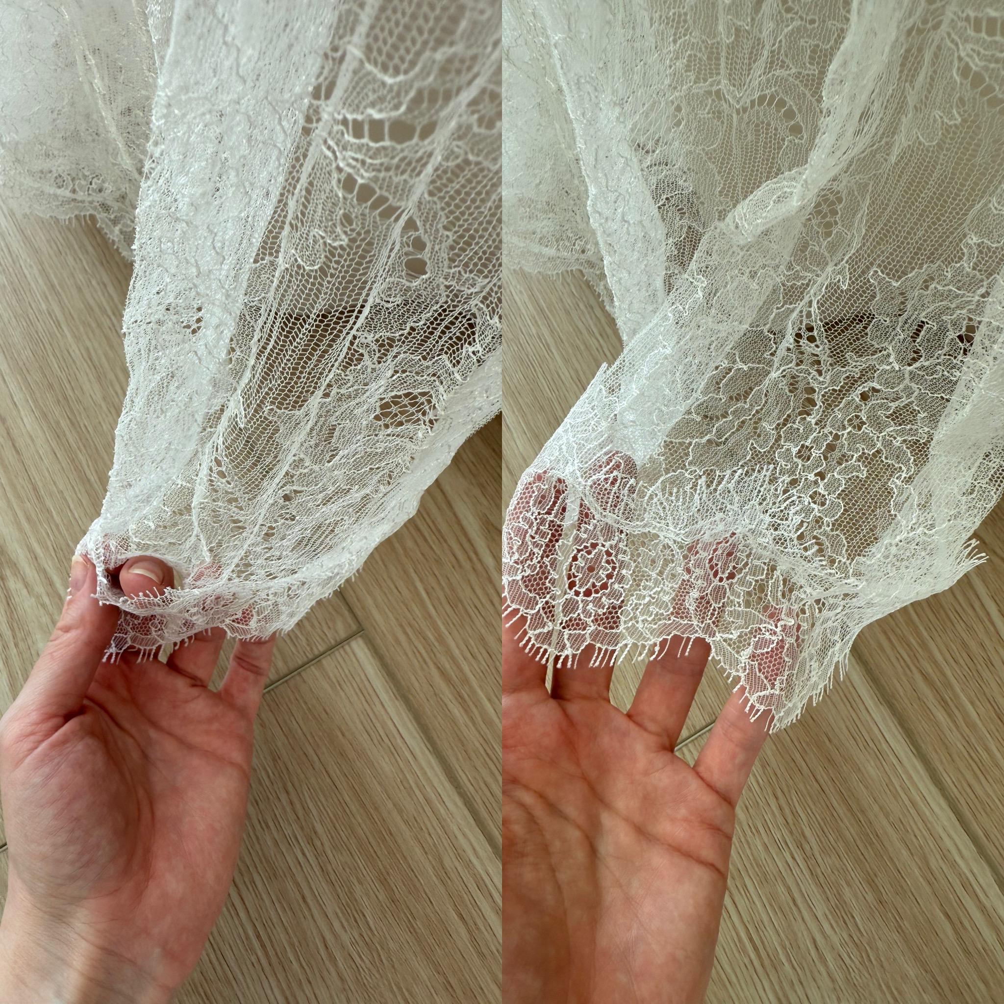 David FIELDEN 2017 Runway Sample Ivory Lace Bridal Gown Maxi Ethereal Dress (robe de mariée en dentelle ivoire) en vente 7