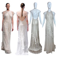 David FIELDEN 2017 Runway Sample Ivory Lace Bridal Gown Maxi Ethereal Dress (robe de mariée en dentelle ivoire)