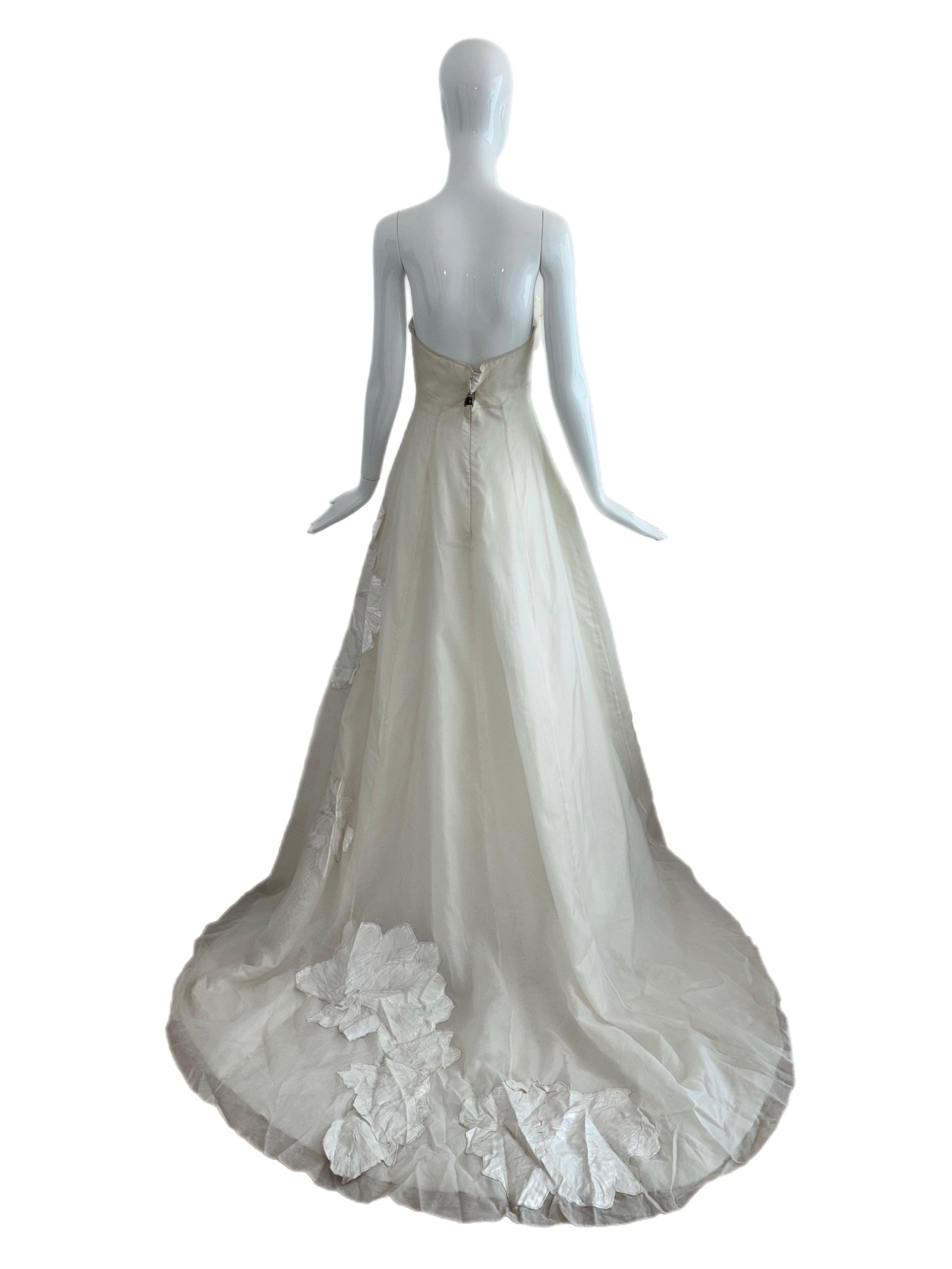 DAVID FIELDEN Vestido de Novia Muestra Vestido de Boda Floral Marfil Gris en venta
