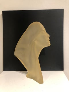 David Fisher 1962 Stargazer Mate Lucite Sculpture Bust Art Deco Woman