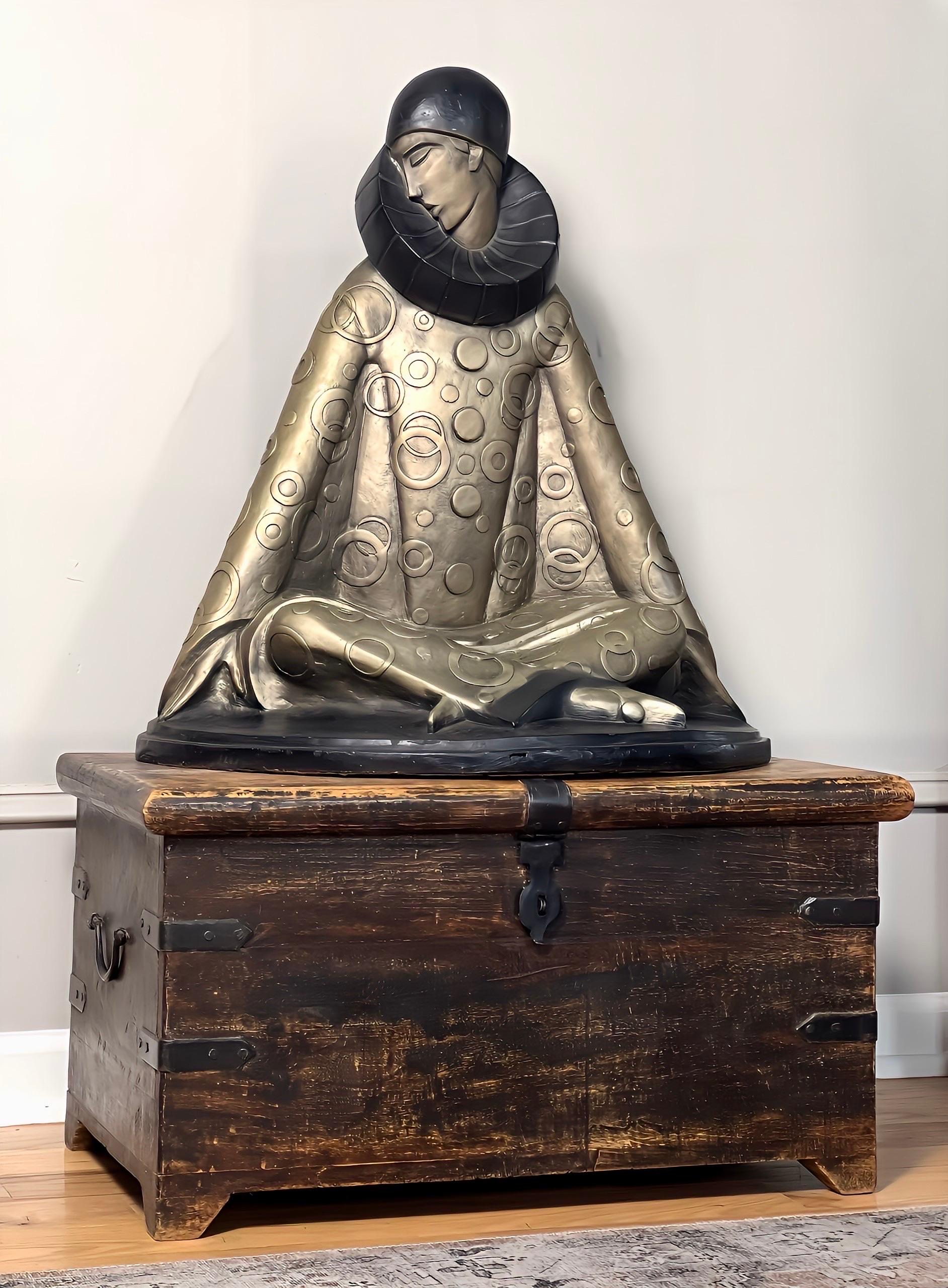 Escultura Pierrot en bronce, David Fisher, Austin Productions, 1986, Firmada en venta 8