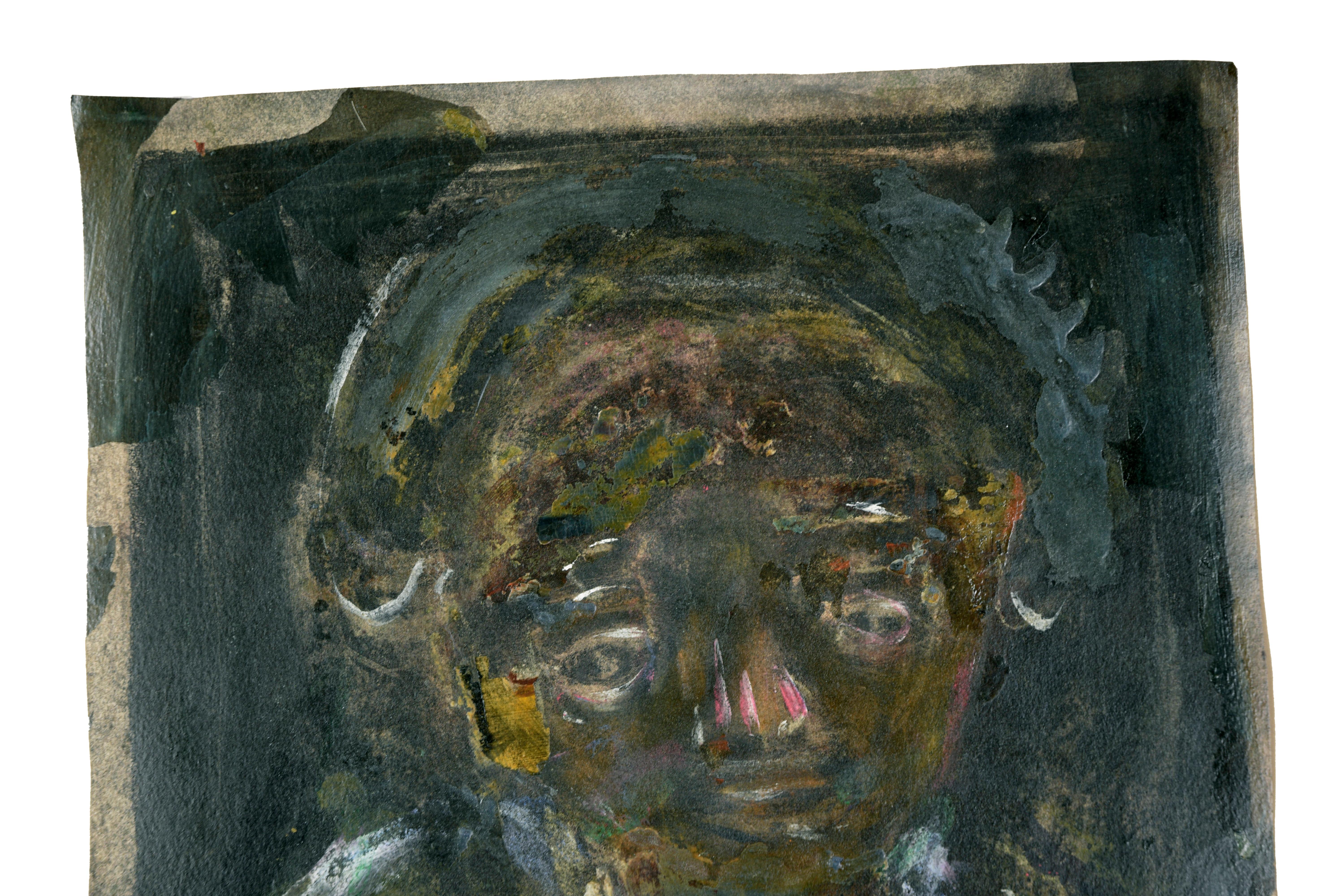 Abstraktes Porträt ohne Titel (Expressionismus), Painting, von David Fludd