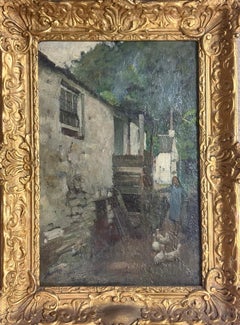 Femme dans un village