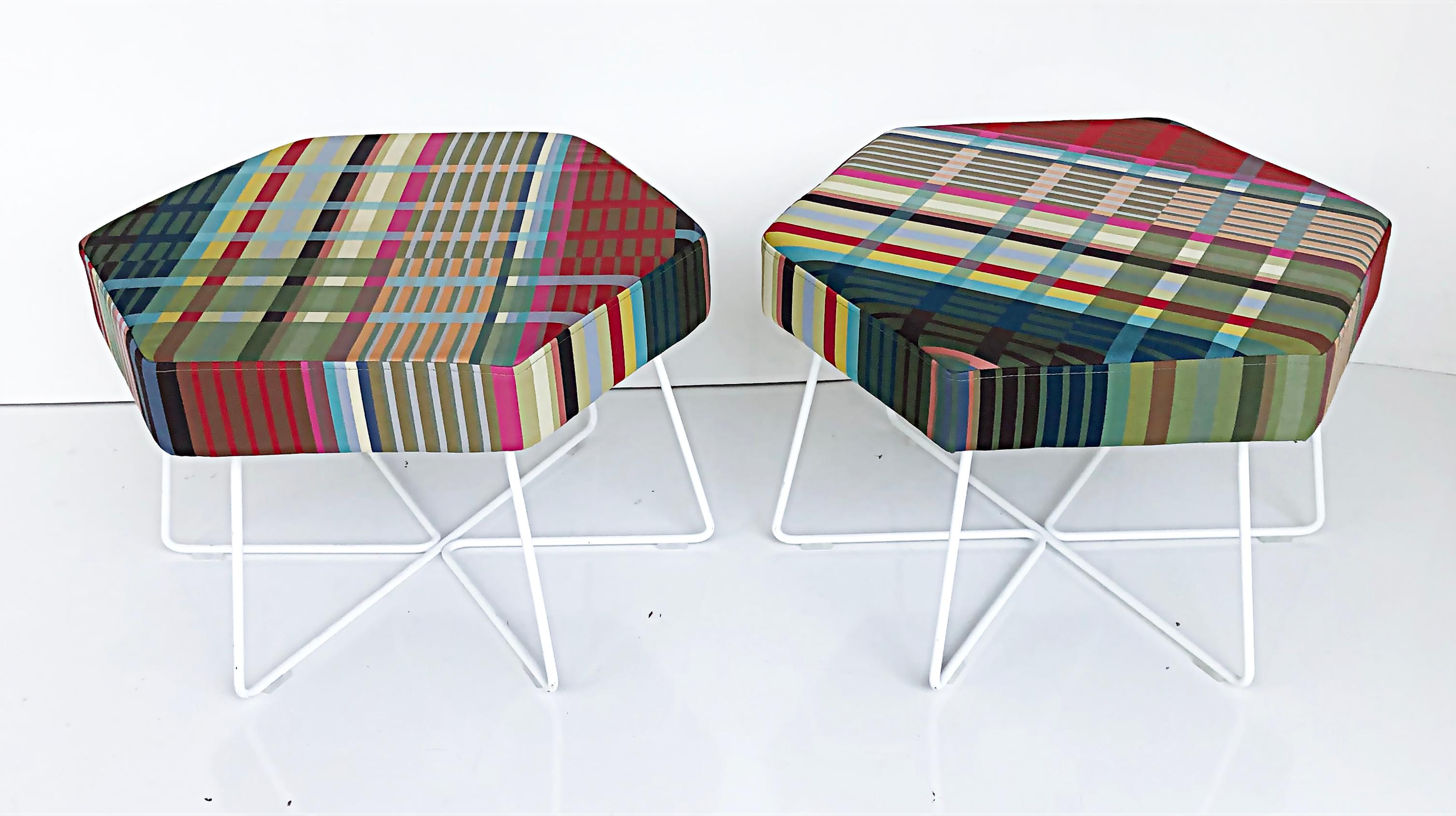 David Fox Alexander Herman Miller Pollen Stools, Girard Fabric 2