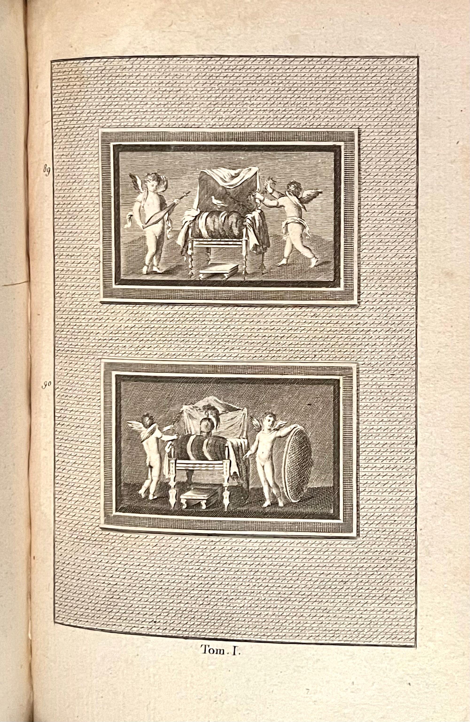 David, Francois-Anne Les Antiquités d'Herculanum 12 Volumes Reliures d'époque en vente 7