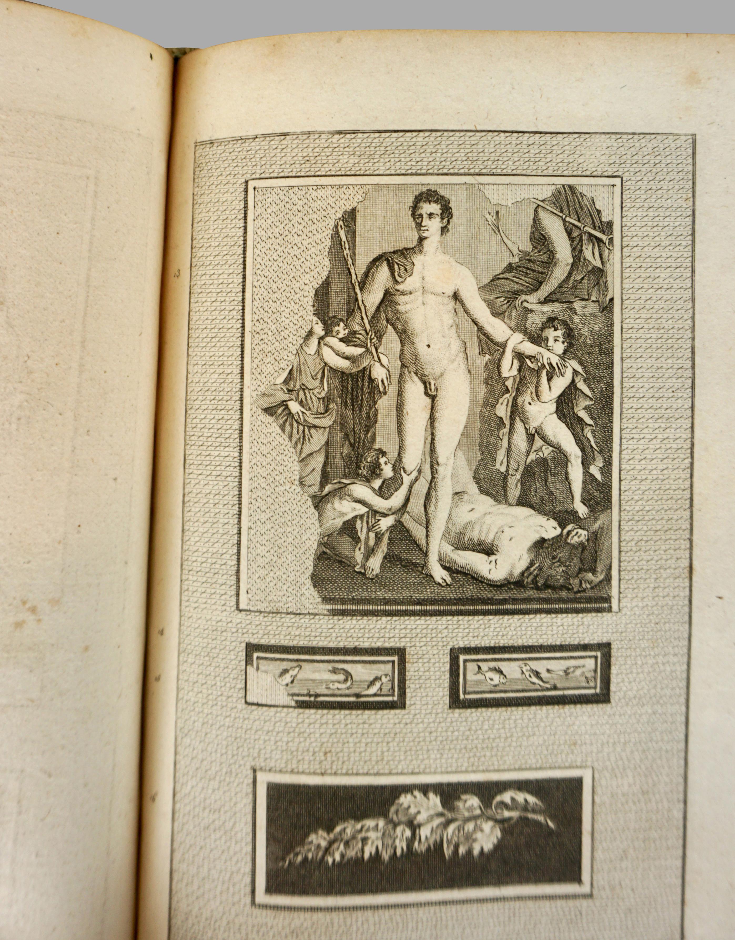David, Francois-Anne Les Antiquités d'Herculanum 12 Volumes Reliures d'époque en vente 12