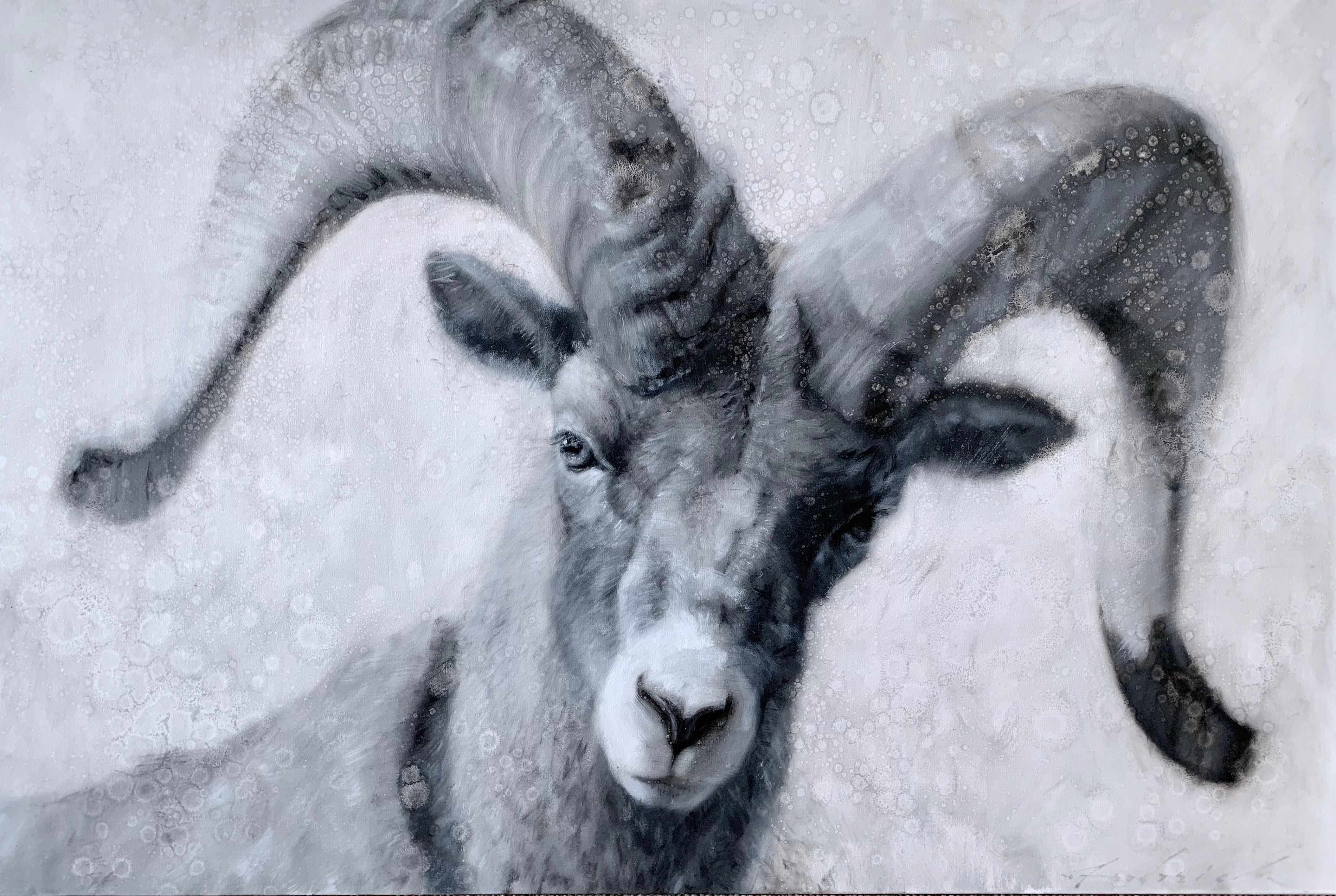 En quête de Spar - Réalisme Painting par David Frederick Riley
