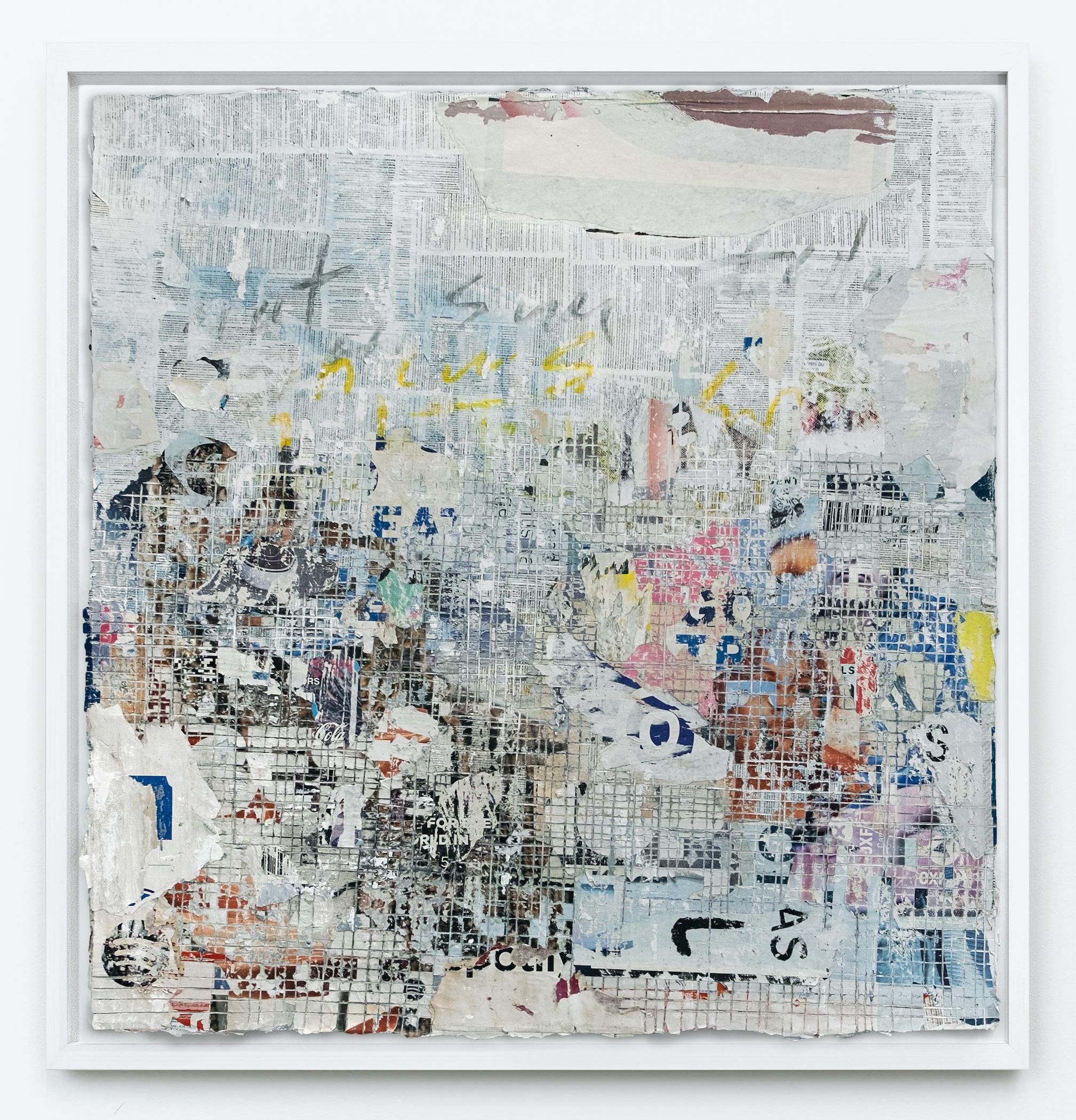 Abstract Painting David Fredrik Moussallem - Logo - peinture abstraite pastel sur papier inspirée du street art