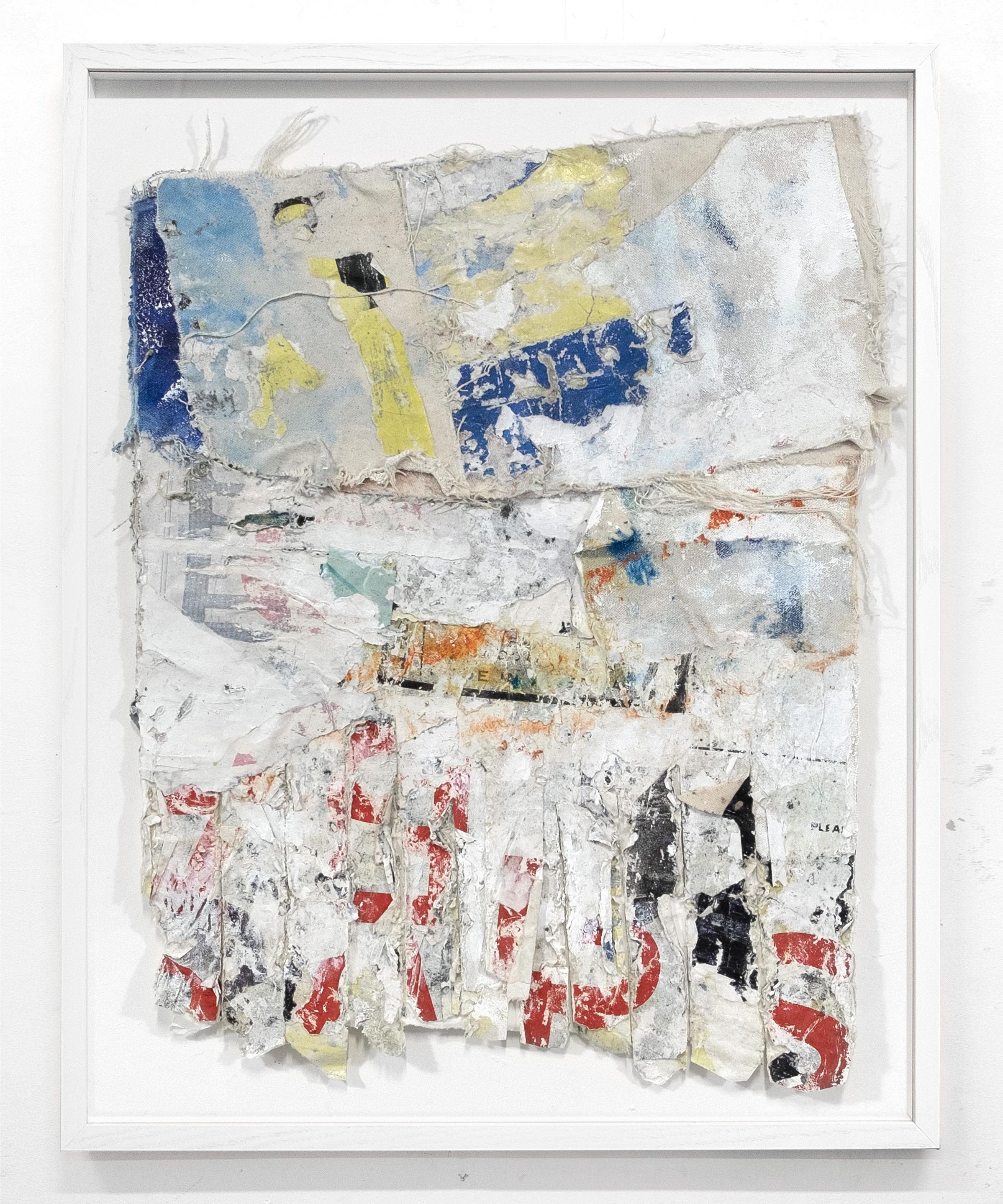 David Fredrik Moussallem Abstract Painting – Farbiges abstraktes Gemälde in Mischtechnik, gerahmt, Straßenkunst