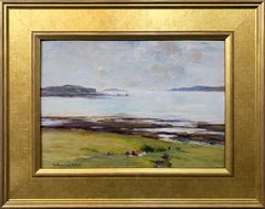 A Picnic by the River, Meereslandschaft und Landschaft mit Figuren des schottischen Künstlers