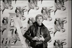 Retro Andy Warhol, Black & White Portrait, Photographed in New York, March 1966