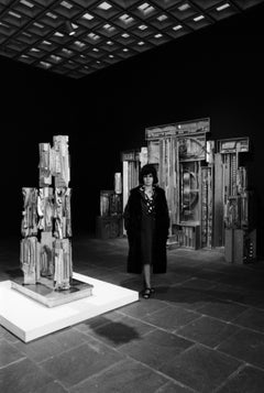 Sculptor Louise Nevelson, Black & White Portrait, Photographed in New York, 1967