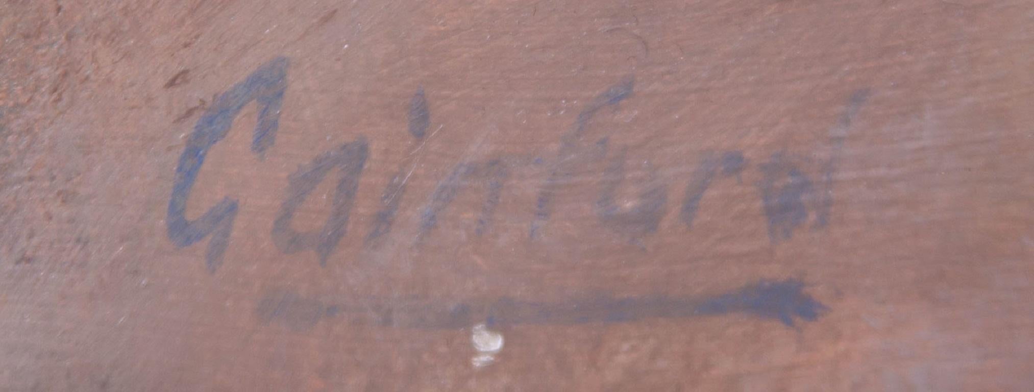 David Gainford – Zeitgenössisches Ölgemälde, „Sporting Plage“ im Angebot 3