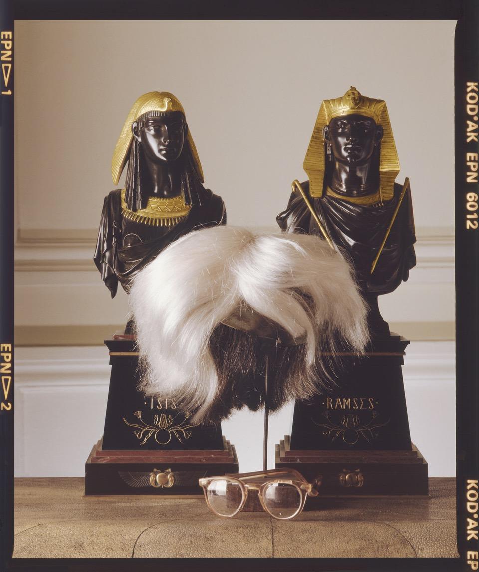 andy warhol wig and glasses
