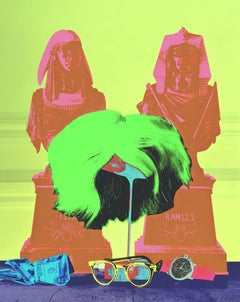 La peluca, las gafas, el reloj y el dinero de Andy Warhol (Serie Marilyn Color) por David Gamble
