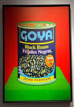 Black Beans Goya Can on Canvas by David Gamble 