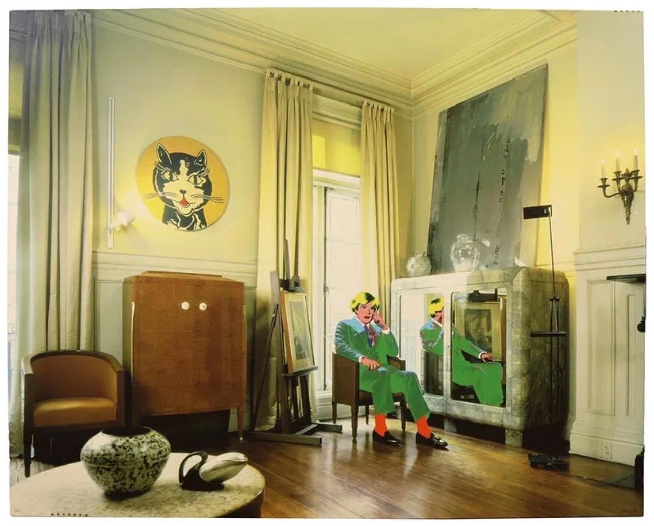 Modern David Gamble British Andy Warhol's Living Room NYC 2004 Chromogenic Print Canvas For Sale