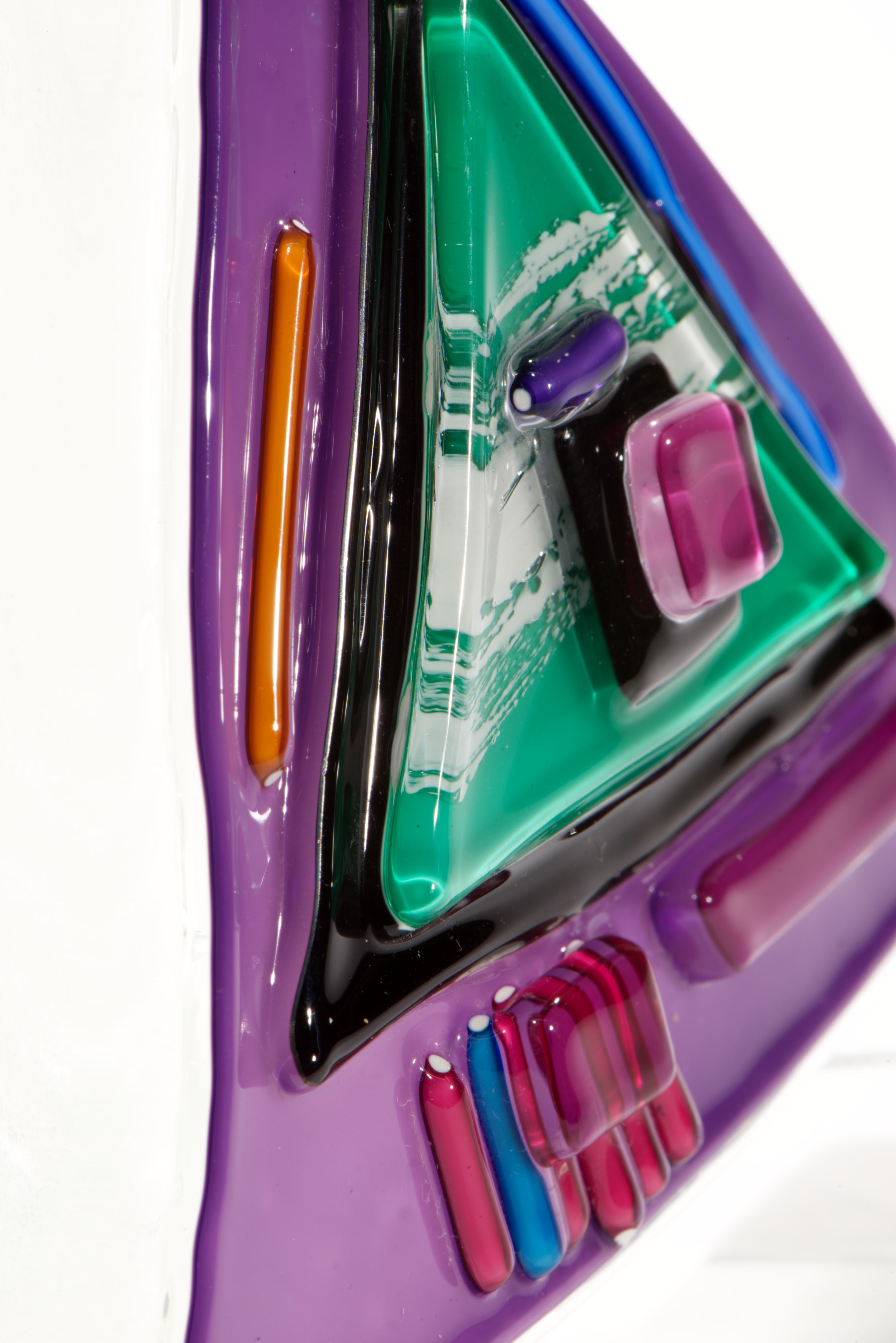 David Garcia, Postmoderne amerikanische Studio-Glasskulptur, 1991 (Handgefertigt) im Angebot