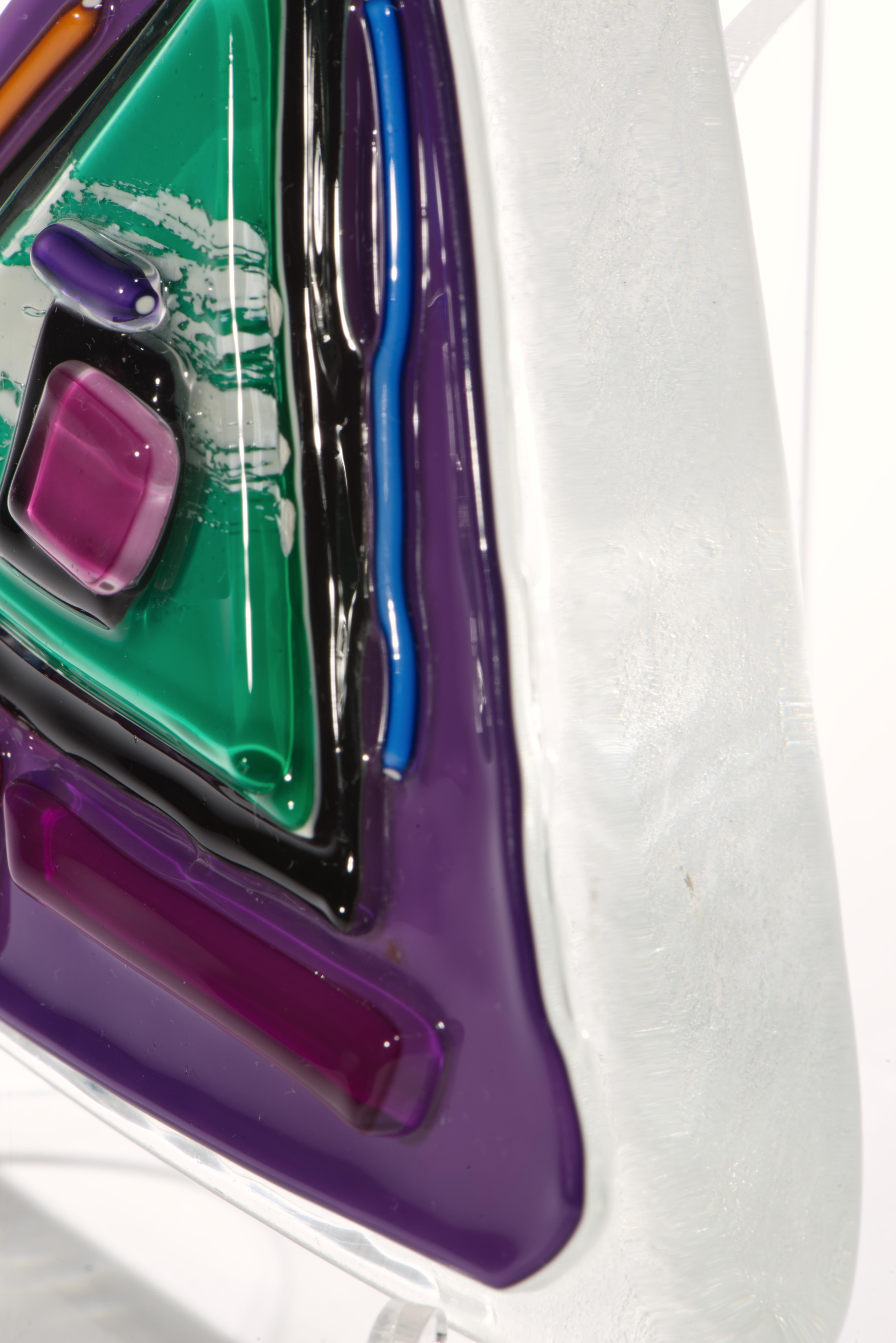 David Garcia, Postmoderne amerikanische Studio-Glasskulptur, 1991 im Angebot 3