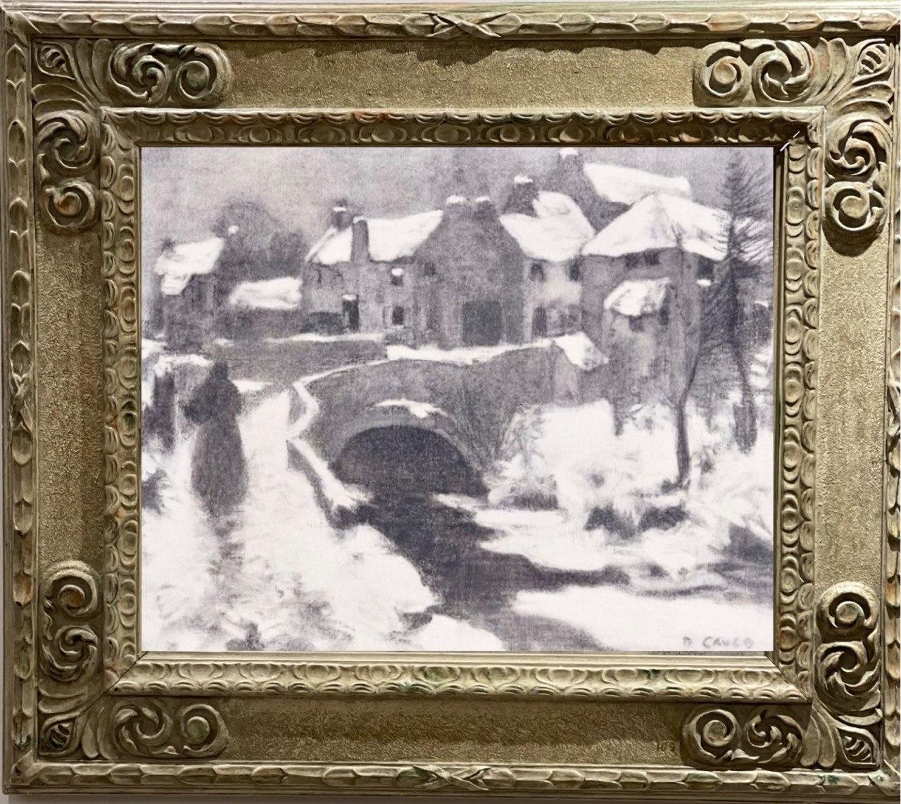 David Gauld  Landscape Painting – Winter Schnee, Jakobsmuschel