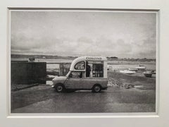 Beadnell, „Ice Cream Van“, England – Schwarz-Weiß-Druck