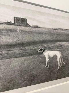 Hartlepool Power Station mit Windhunden, England, Tiefdruck (ungerahmt)