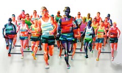 Marathon NY – figurative Wandskulptur