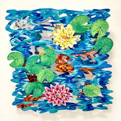 Nouvelle étang 1 - sculpture murale figurative