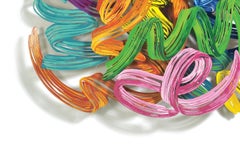 Pinceladas ovaladas - escultura mural pop figurativa