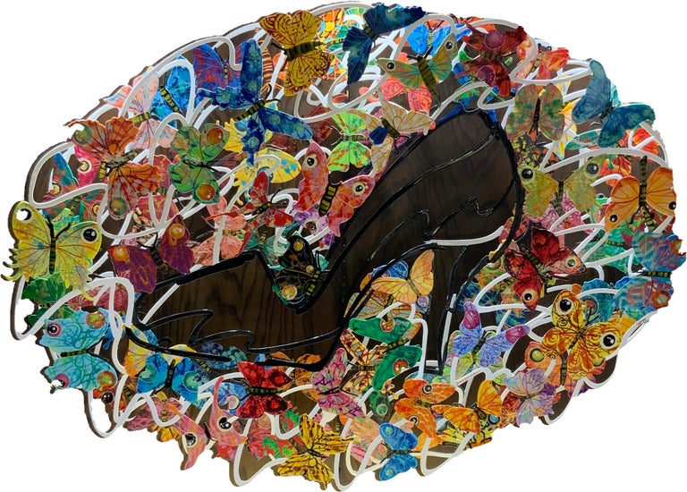 David Gerstein "Cinderella", 3D Handpainted Metal Wall Sculpture at 1stDibs