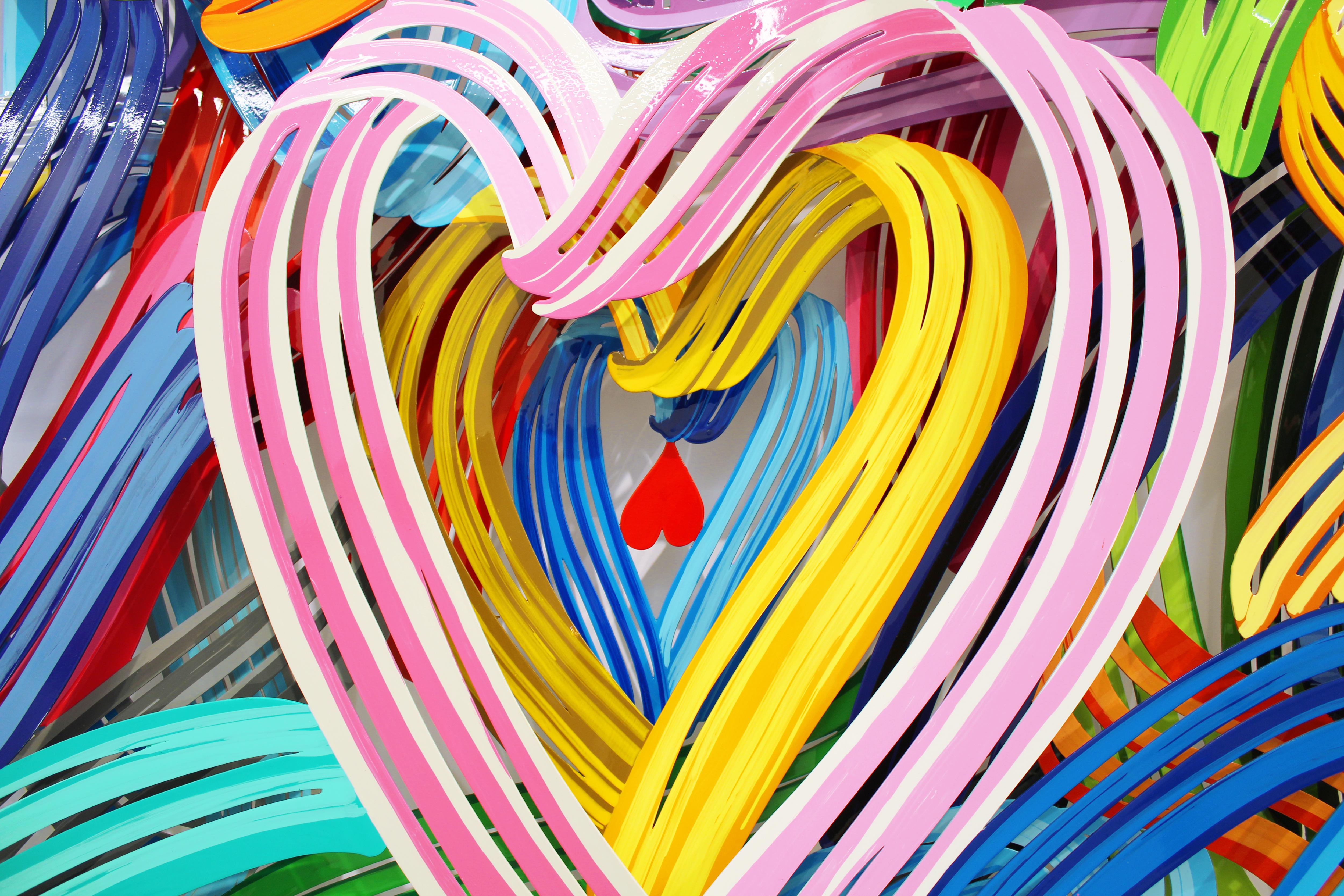 Gota de Amor - Abstract Sculpture Blanco de David Gerstein