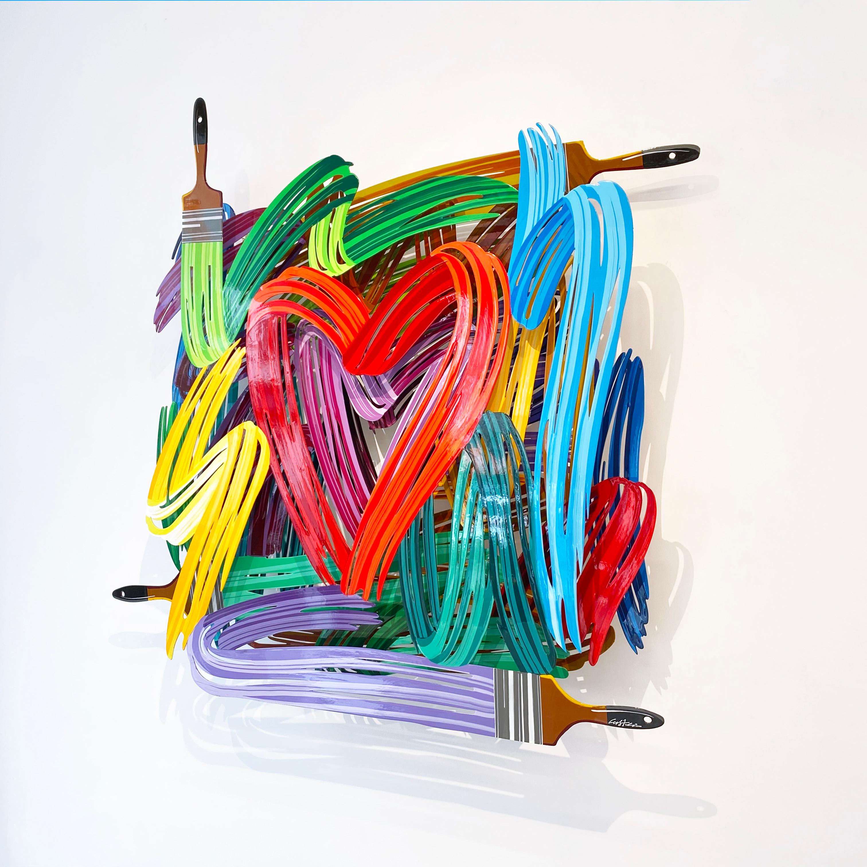 Graffiti Heartist - Pop Art Sculpture by David Gerstein