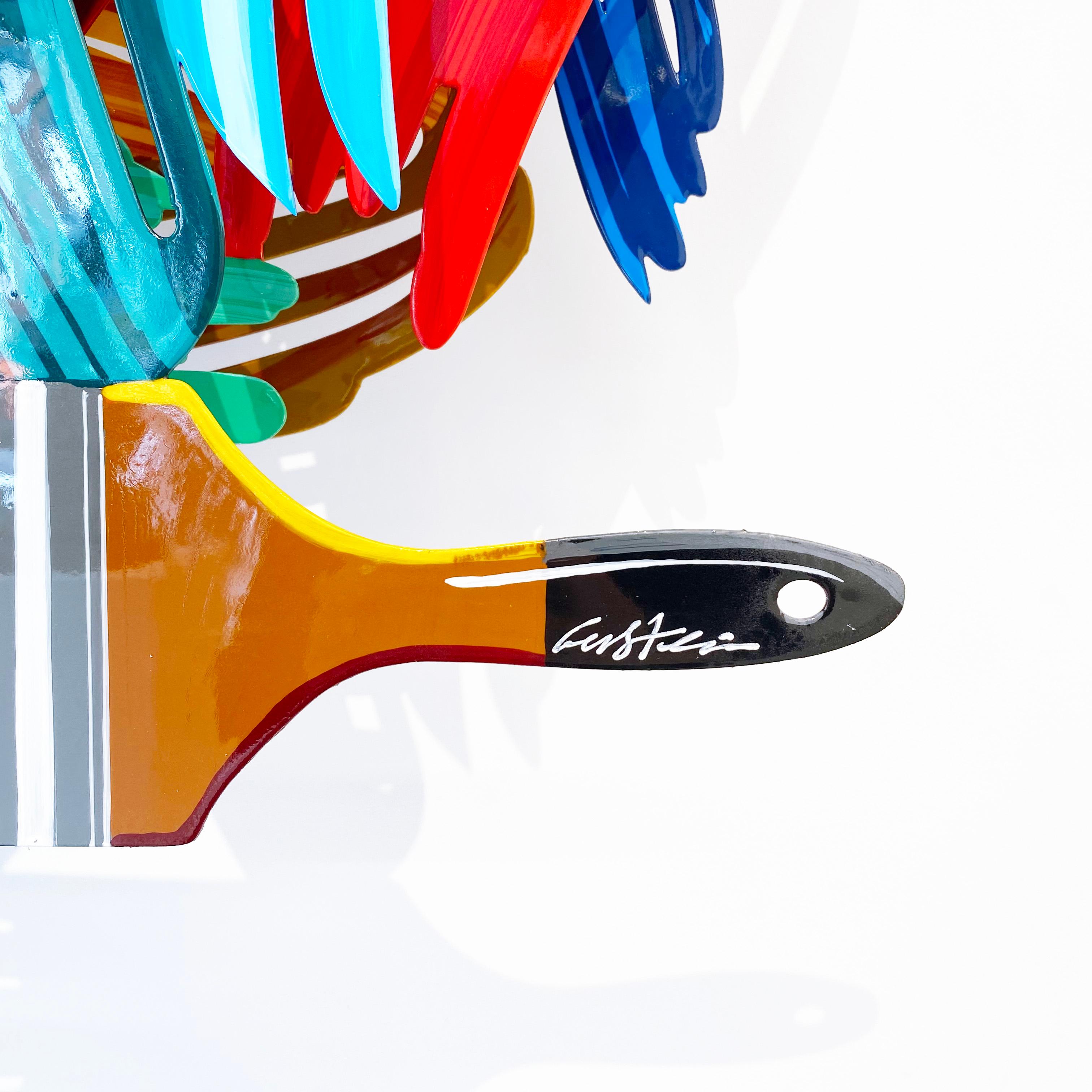 The Graffiti Heartist wall sculpture by David Gerstein is a dynamic and colorful artwork that merges graffiti art with contemporary sculpture. Composed of 3 consecutives layers, it creates a captivating visual depth through its interplay of reliefs