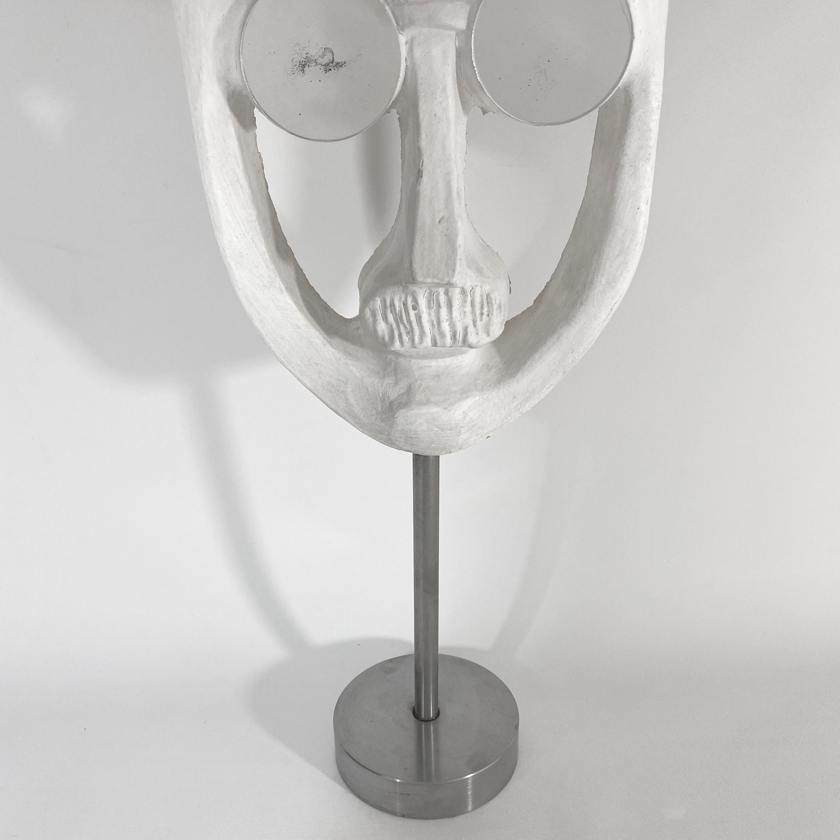 American David Gil Bennington Potters Mirrored Glasses Mid Century Sculpture Mask For Sale