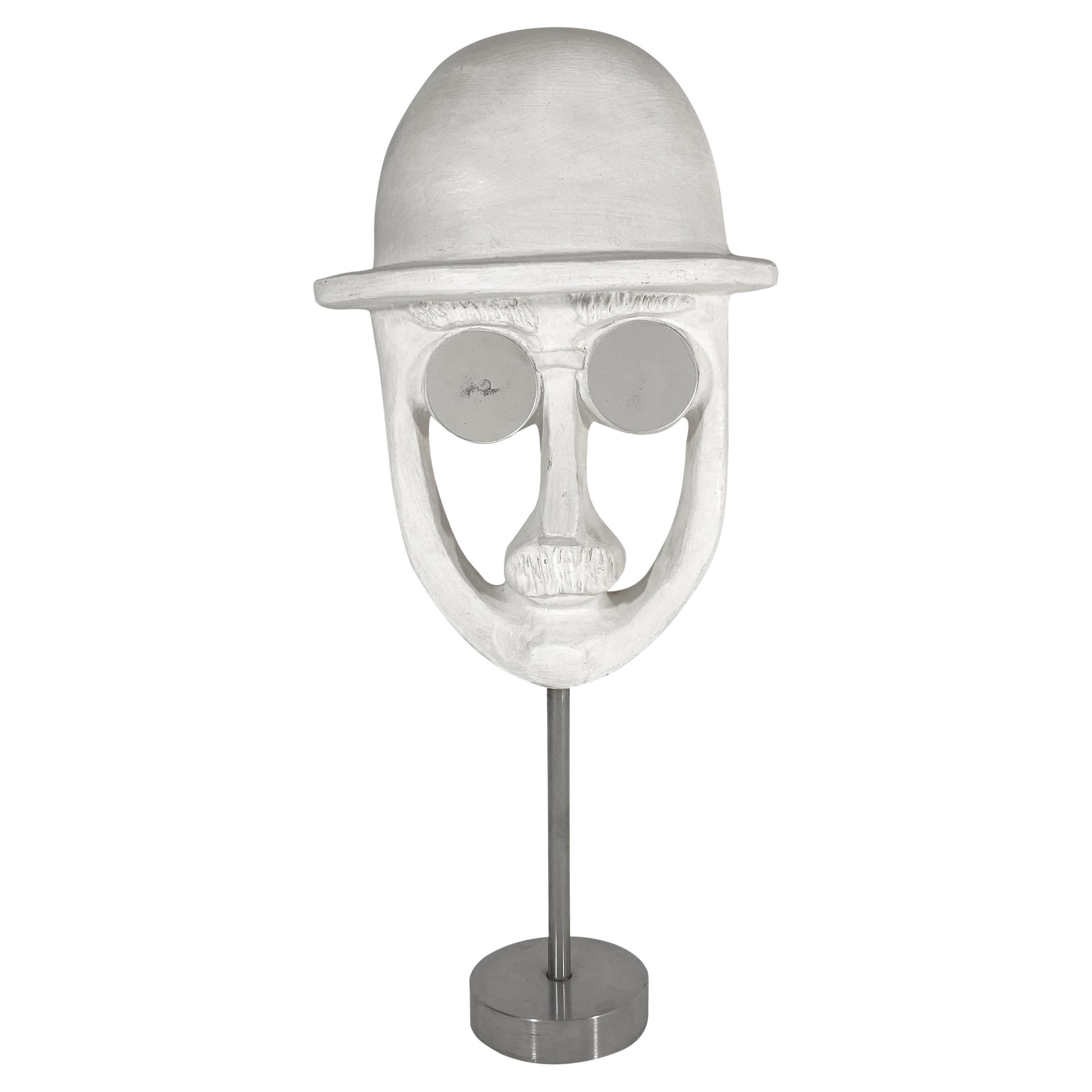 David Gil Bennington Potters Verspiegelte Gläser Mid Century Skulptur Maske im Angebot